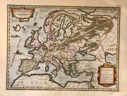 Mercator Gerard - Hondius Jodocus Europam sive Celticam veterem, sic describere conabar Abrahamus Ortelius 1637 Amsterdam